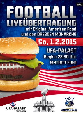Superbowl Plakat Dresden Monarchs