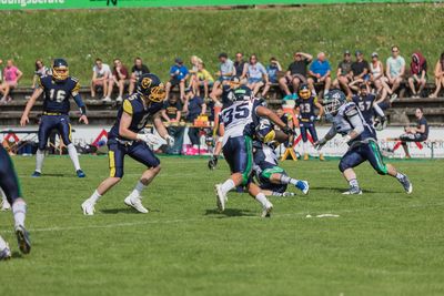 Die Spiders-Defense möchte auch gegen Nürnberg wieder so auftreten wie im Saarland (Foto: Alex Miazga)