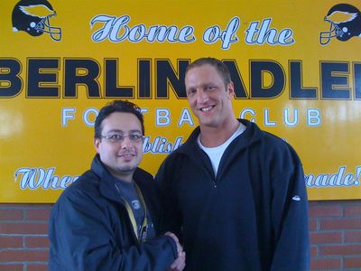 Adler Head Coach Shuan Fatah mit Rückkehrer Olaf Fischer