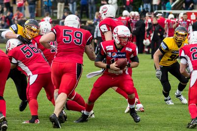 Luke Barthelmess hinter der Oline
